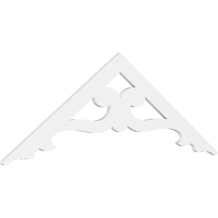 Ekena Millwork Pitch Brontes Architectural Grade PVC Gable Pediment, 72"W x 24"H x 1"P (8/12) GPP072X024X100BRO